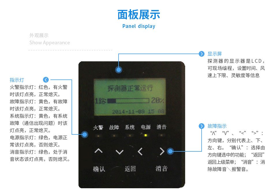 JTY-GXF-GST1D吸氣式感煙火災(zāi)探測(cè)器特點(diǎn)