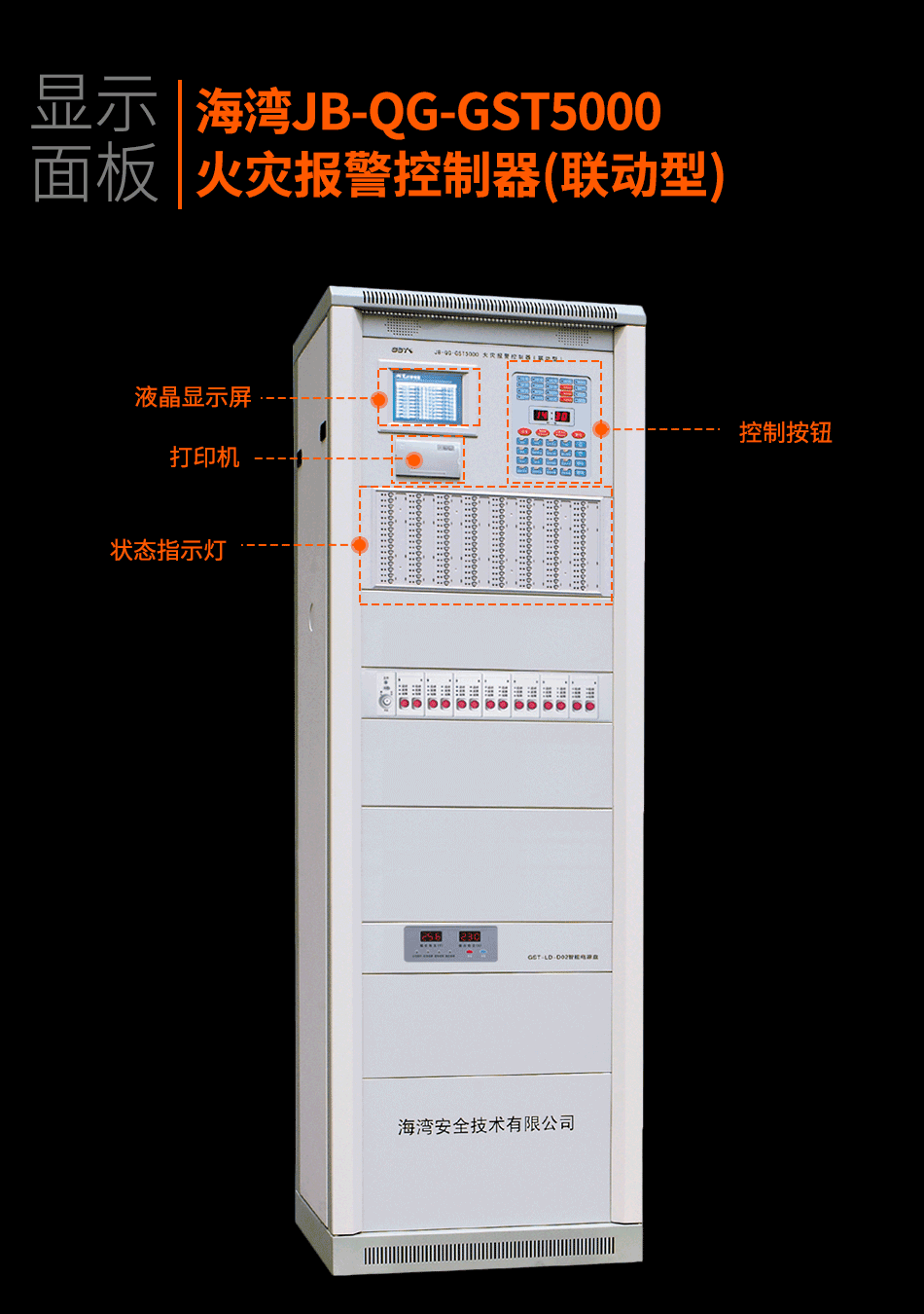 海灣JB-QG-GST5000火災報警控制器(聯(lián)動型)顯示面板