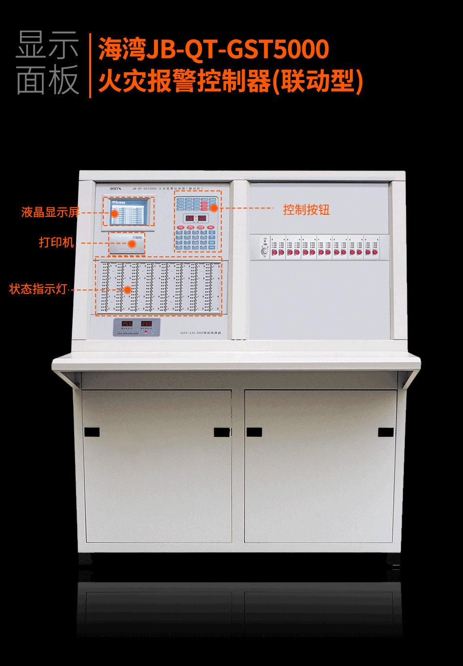 海灣JB-QT-GST5000火災(zāi)報(bào)警控制器(聯(lián)動(dòng)型)顯示面板