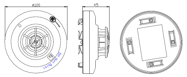 JTW-ZOM-GSTN9812(Ex)防爆點(diǎn)型感溫火災(zāi)探測器外形示意圖